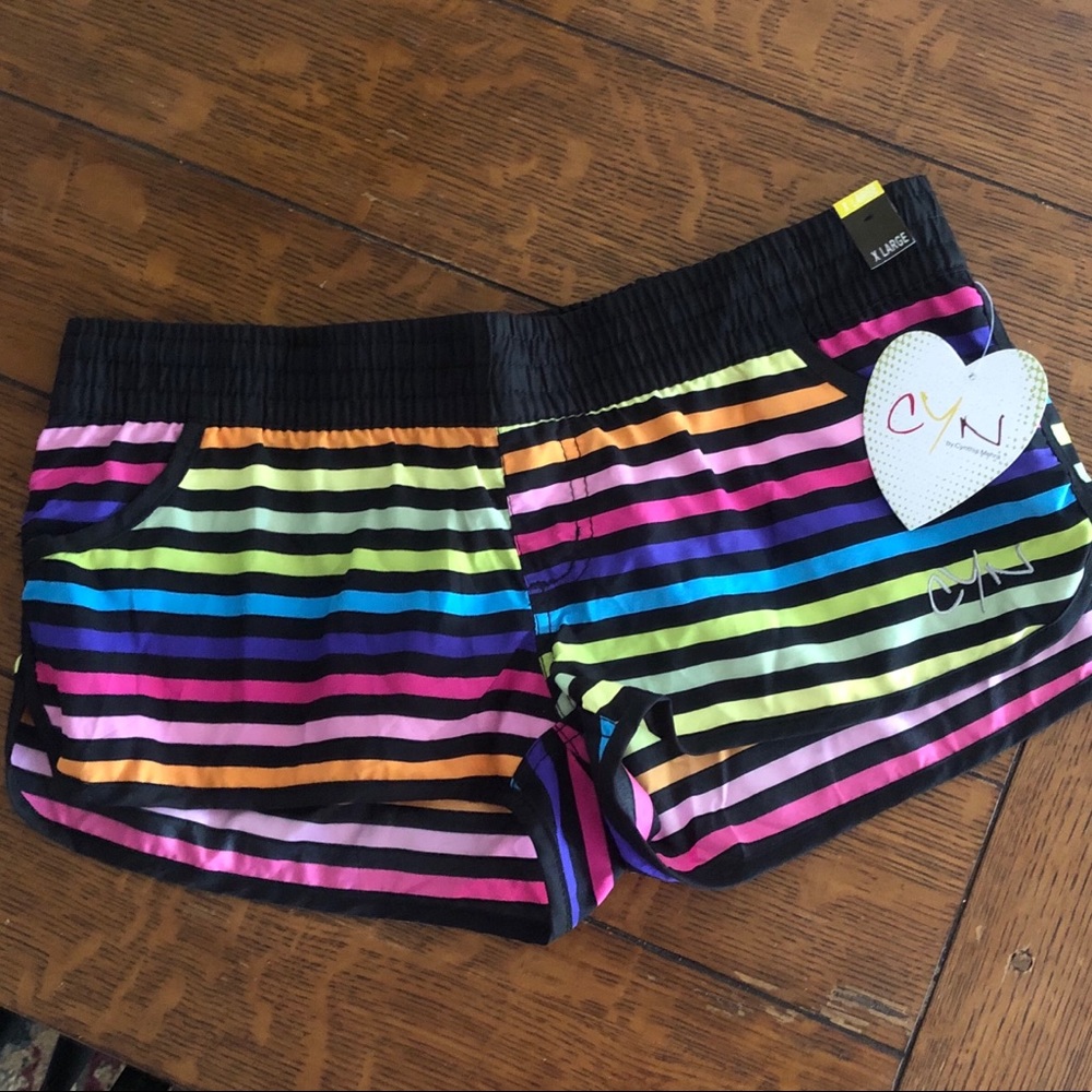 Multi-colored striped board shorts - Picture 2 of 3